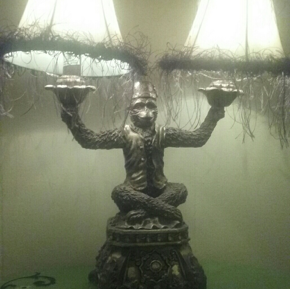 Grass shades monkey  lamp
